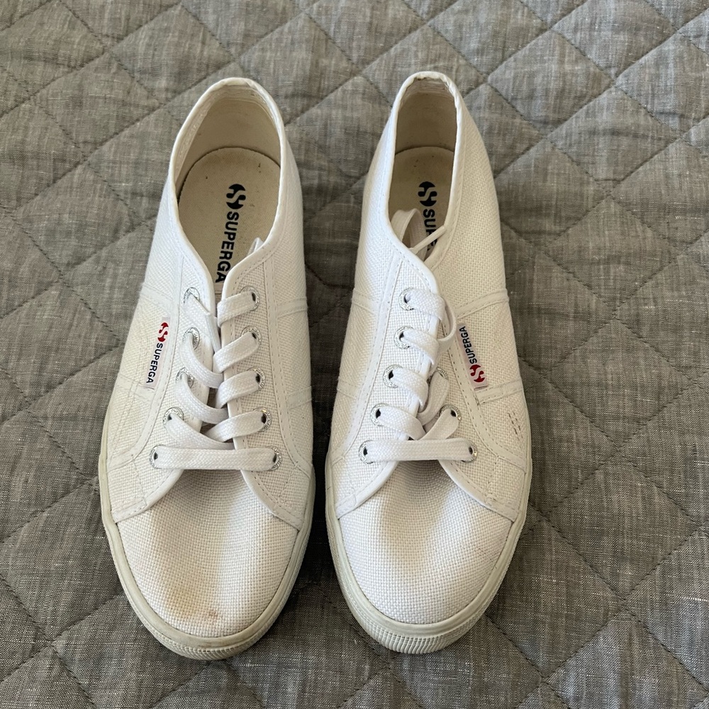 White superga platform sneakers size 38